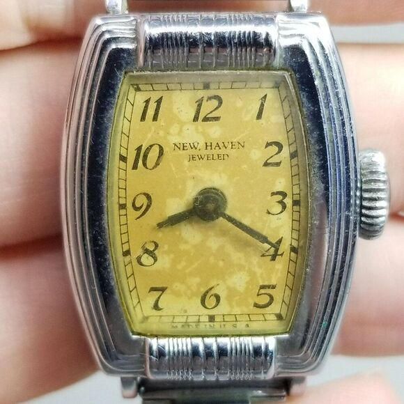 Vintage New Haven Jewelry Watch, Silver Tone Case, AS IS Parts Repair - Picture 7 of 7